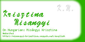 krisztina misangyi business card