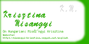 krisztina misangyi business card